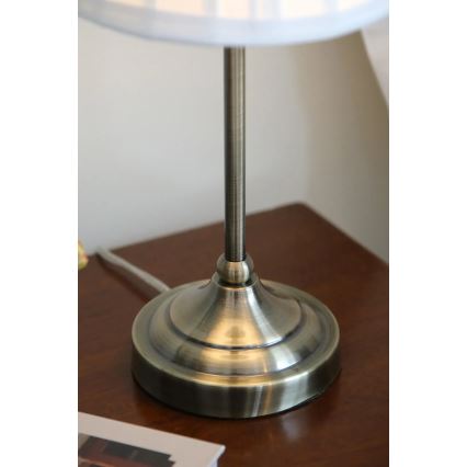 Markslöjd 108973 - Lampă de masă OXFORD 1xE14/40W/230V alb/alamă