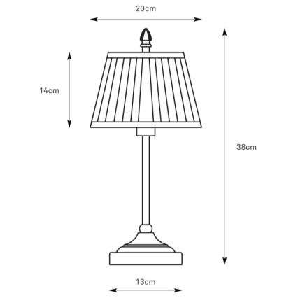Markslöjd 108973 - Lampă de masă OXFORD 1xE14/40W/230V alb/alamă