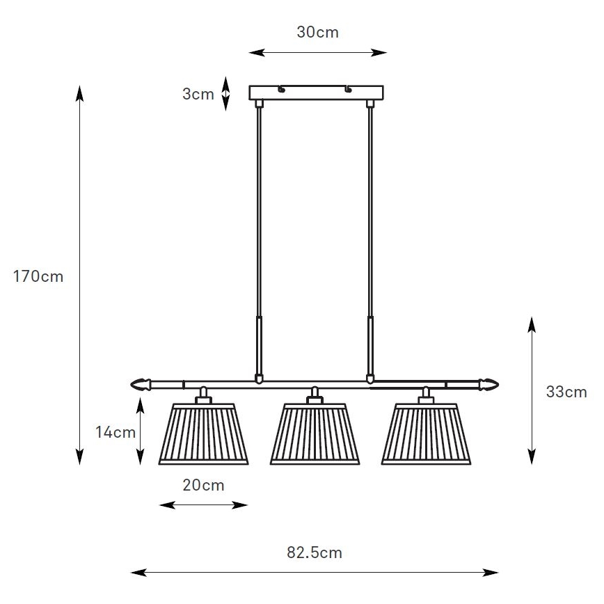Markslöjd 108975 - Lustră suspendată pe cablu OXFORD 3xE14/40W/230V, alamă/albă