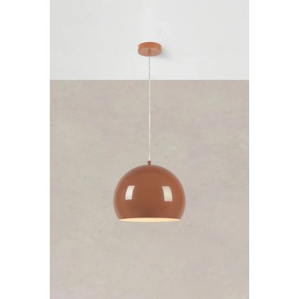 Markslöjd 108987 - Lustru suspendat pe cablu POP 1xE27/40W/230V, diam. 28 cm, maro