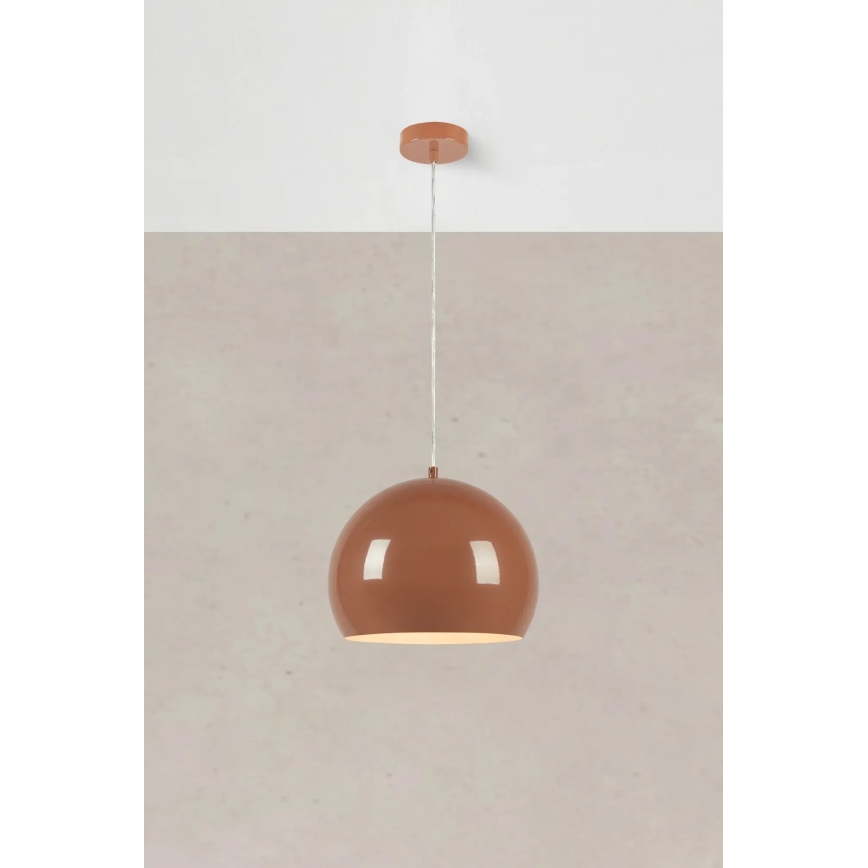 Markslöjd 108987 - Lustru suspendat pe cablu POP 1xE27/40W/230V, diam. 28 cm, maro