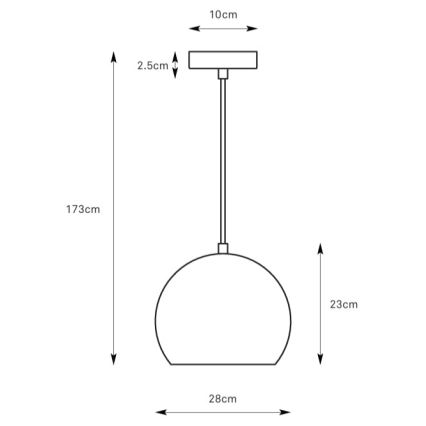 Markslöjd 108988 - Lampă suspendată pe cablu POP 1xE27/40W/230V, diam. 28 cm, verde
