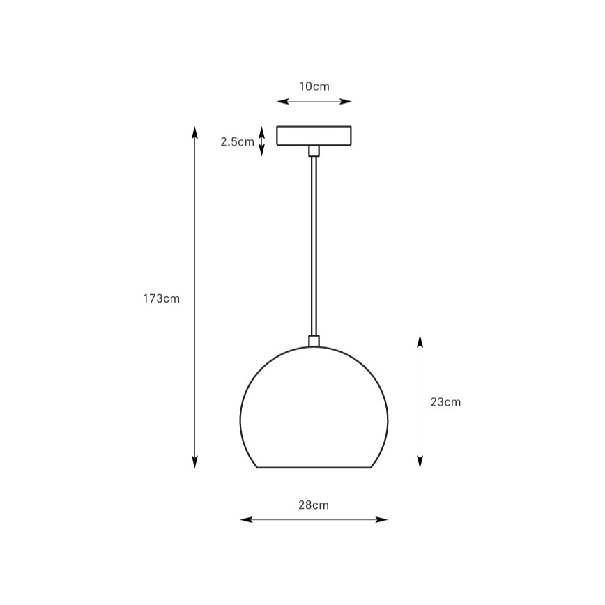 Markslöjd 108988 - Lampă suspendată pe cablu POP 1xE27/40W/230V, diam. 28 cm, verde