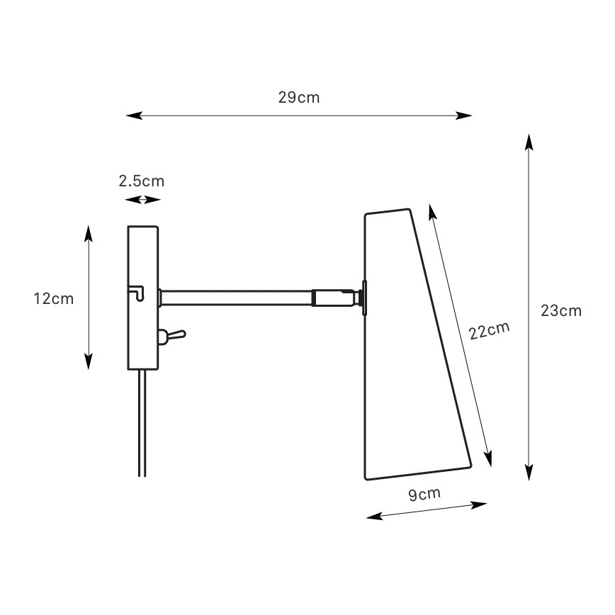 Markslöjd 108992 - Aplică de perete PEAK 1xE14/40W/230V gri
