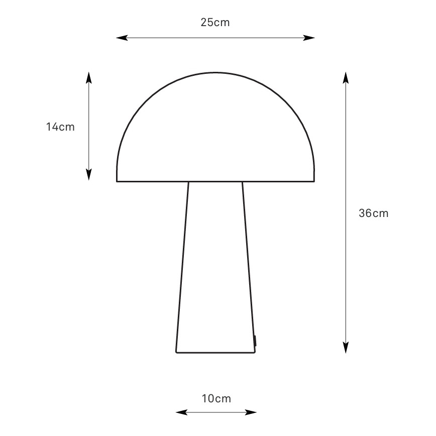 Markslöjd 108993 - Lampă de masă MANTAR 1xE14/40W/230V gri