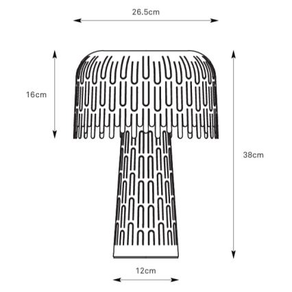 Markslöjd 109005 - Lampă de masă VERBERA 1xE14/40W/230V gri