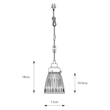 Markslöjd 109009 - Pendul BELLIS pe cablu 1xE14/40W/230V, crom mat