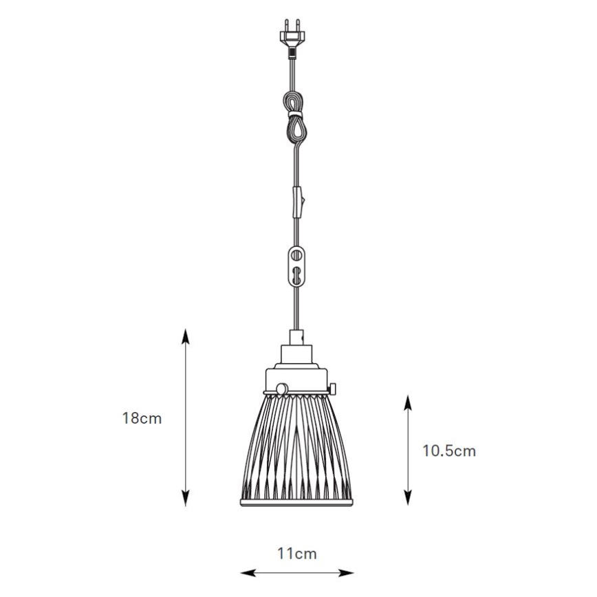 Markslöjd 109009 - Pendul BELLIS pe cablu 1xE14/40W/230V, crom mat