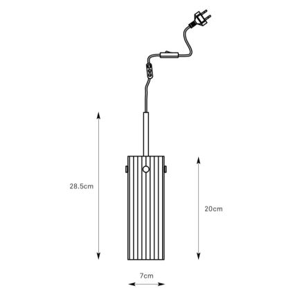 Markslöjd 109013 - Pendul pe cablu TIBIA 1xE14/40W/230V sticlă transparentă/alamă