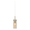 Markslöjd 109015 - Lustră pe cablu TIBIA 1xE14/40W/230V bej fumuriu/alamă