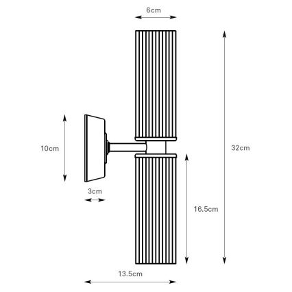 Markslöjd 109027 - Aplică de perete pentru baie RIMINI, 2x G9/20W/230V, IP44, crom lucios