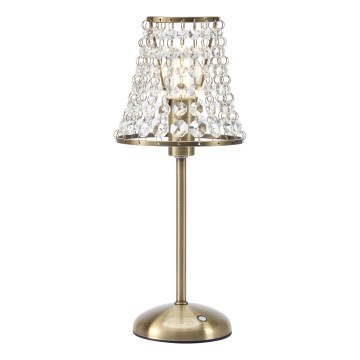 Markslöjd 109125 - Lampă de masă LED tactilă, reîncărcabilă și reglabilă LIORA 1xE14/2W/2000 mAh, alamă
