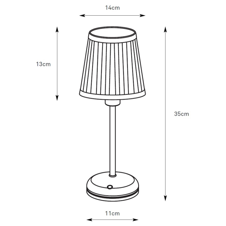 Markslöjd 109126 - Lampă de masă LED ANNO, tactilă, reîncărcabilă, cu reglare a intensității, 1xE14/2W/2000 mAh, alb/alamă