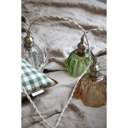 Markslöjd 109137 - Suspensie cu cablu GOTA, 1xE14/40W/230V, bej fumuriu/alamă