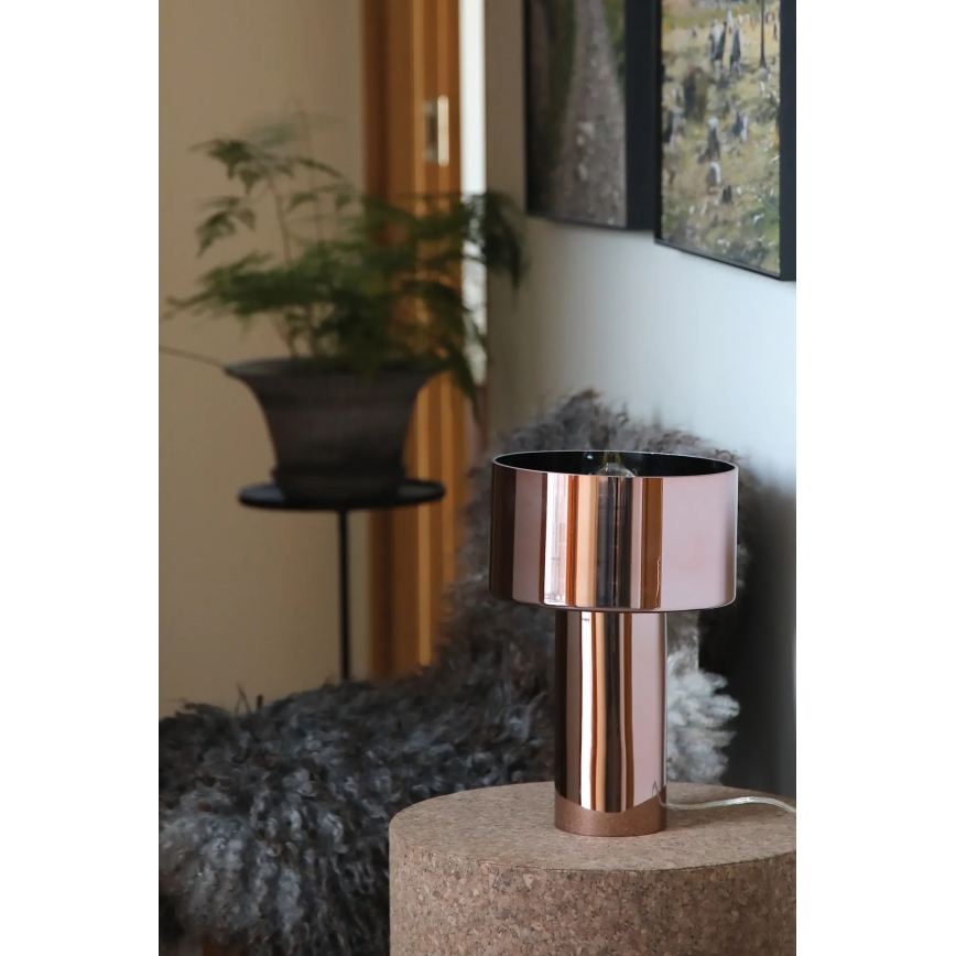 Markslöjd 109146 - Lampă de masă CORIN 1xE27/60W/230V aur roz