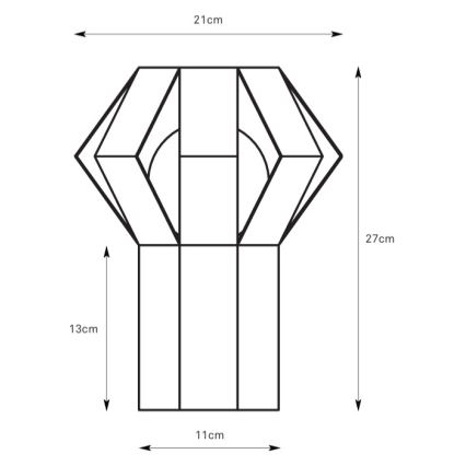Markslöjd 109148 - Lampă de masă OCTA 1xE27/60W/230V maro