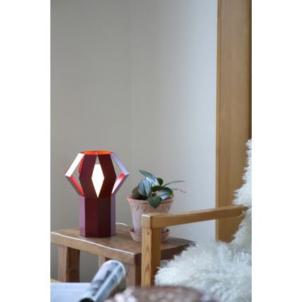 Markslöjd 109150 - Lampă de masă OCTA 1xE27/60W/230V vișinie