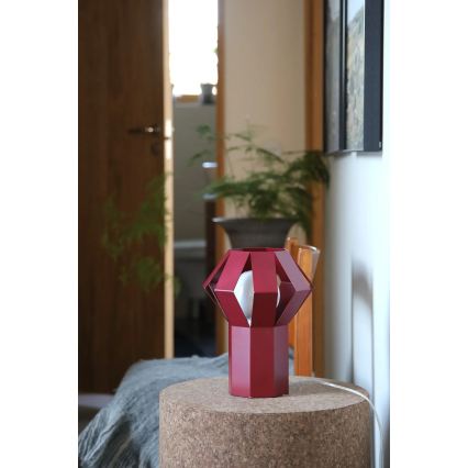 Markslöjd 109150 - Lampă de masă OCTA 1xE27/60W/230V vișinie