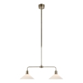 Markslöjd 109160 - Lustră VELA pe tijă, 2xE27/60W/230V, alb/alamă