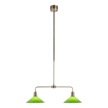 Markslöjd 109161 - Lustră VELA pe tijă, 2xE27/60W/230V, verde/alamă
