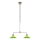 Markslöjd 109161 - Lustră VELA pe tijă, 2xE27/60W/230V, verde/alamă