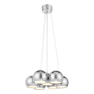 Markslöjd 109167 - Candelabru suspendat pe cablu CUPOLO 7xE14/40W/230V Ø 45 cm crom lucios