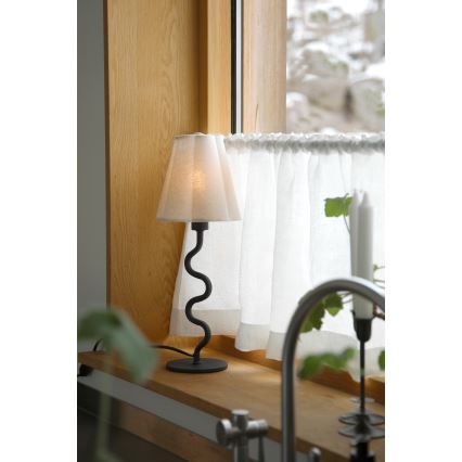Markslöjd 109171 - Lampă de masă VEYA 1xE14/40W/230V, abajur din in, negru