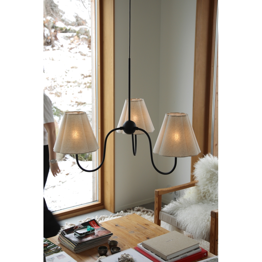 Markslöjd 109172 - Lustră suspendată pe cablu VEYA 3xE14/40W/230V Ø 90 cm in/negru