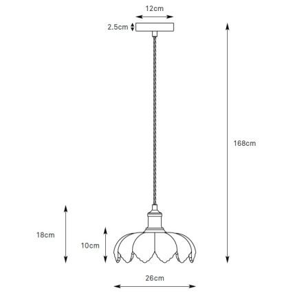 Markslöjd 109178 - Pendul cu cablu KURAGE, 1 x E27, 40 W, 230 V, alamă/roz fumuriu