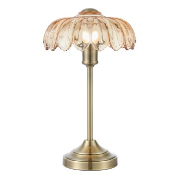 Markslöjd 109180 - Lampă de masă KURAGE 1xE27/60W/230V alamă/bej fumuriu