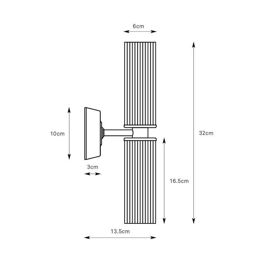 Markslöjd 109236 - Lampă de perete pentru baie RIMINI 2xG9/20W/230V IP44 alamă