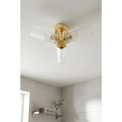 Markslöjd 109238 - Plafonieră aplicată pentru baie RIMINI 3xG9/20W/230V IP44 alamă