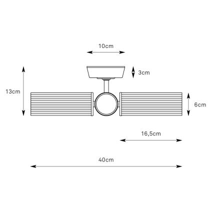 Markslöjd 109238 - Plafonieră aplicată pentru baie RIMINI 3xG9/20W/230V IP44 alamă