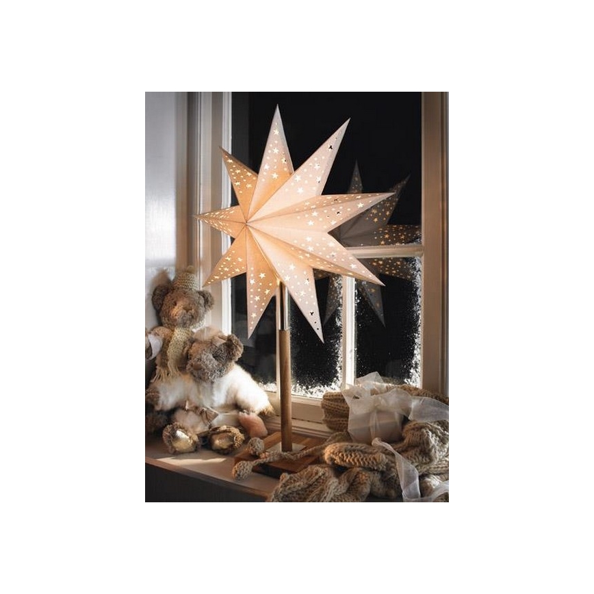 Markslöjd 700323 - Decorațiune de crăciun SOLVALLA 1xE14/25W/230V alb 65 cm