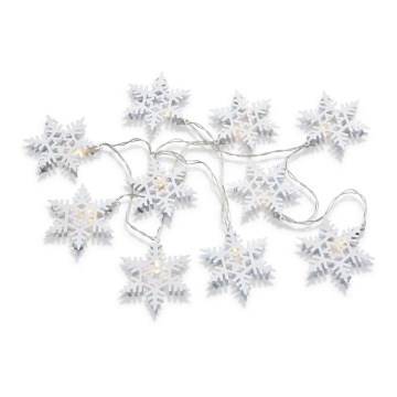 Markslöjd 703747 - Ghirlandă de Crăciun cu LED PRINCE 10xLED/3xAA 2,15m alb cald