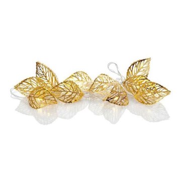 Markslöjd 703859 - Ghirlandă decorativă LEAF cu LED, 1,85 m, alimentare 3xAA, alb cald