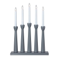 Markslöjd 704197 - Sfeșnic de crăciun MASESKÄR 5xE10/3W/230V gri