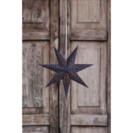 Markslöjd 705317 - Decorațiune de Crăciun BAROQUE 1xE14/25W/230V Ø 75 cm albastră