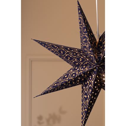 Markslöjd 705317 - Decorațiune de Crăciun BAROQUE 1xE14/25W/230V Ø 75 cm albastră