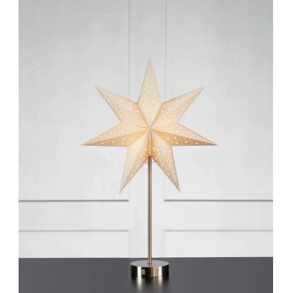 Markslöjd 706053 - Decorațiune de Crăciun LED MATHILDA LED/0,2W/3xAA 68 cm bej/crom mat