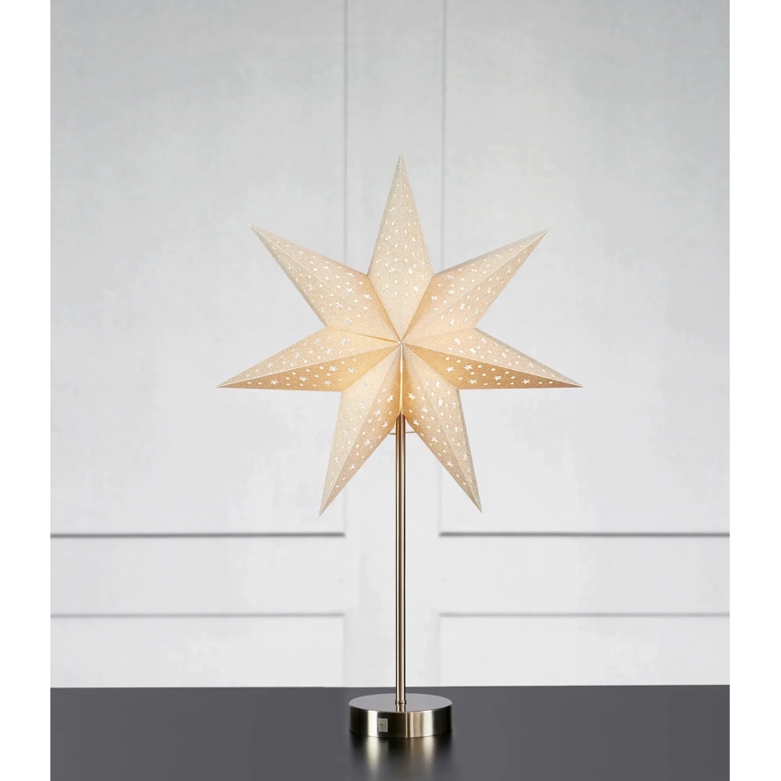 Markslöjd 706053 - Decorațiune de Crăciun LED MATHILDA LED/0,2W/3xAA 68 cm bej/crom mat