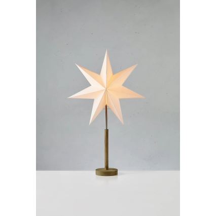 Markslöjd 706214 - Decorațiune de Crăciun SPERANZA, 1xE14/6W/230V, Ø45 cm, pin/crem