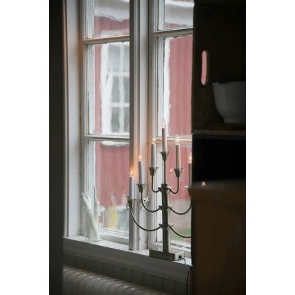 Markslöjd 706282 - Sfesnic de Crăciun GYLLING 7xE10/3W/230V alamă