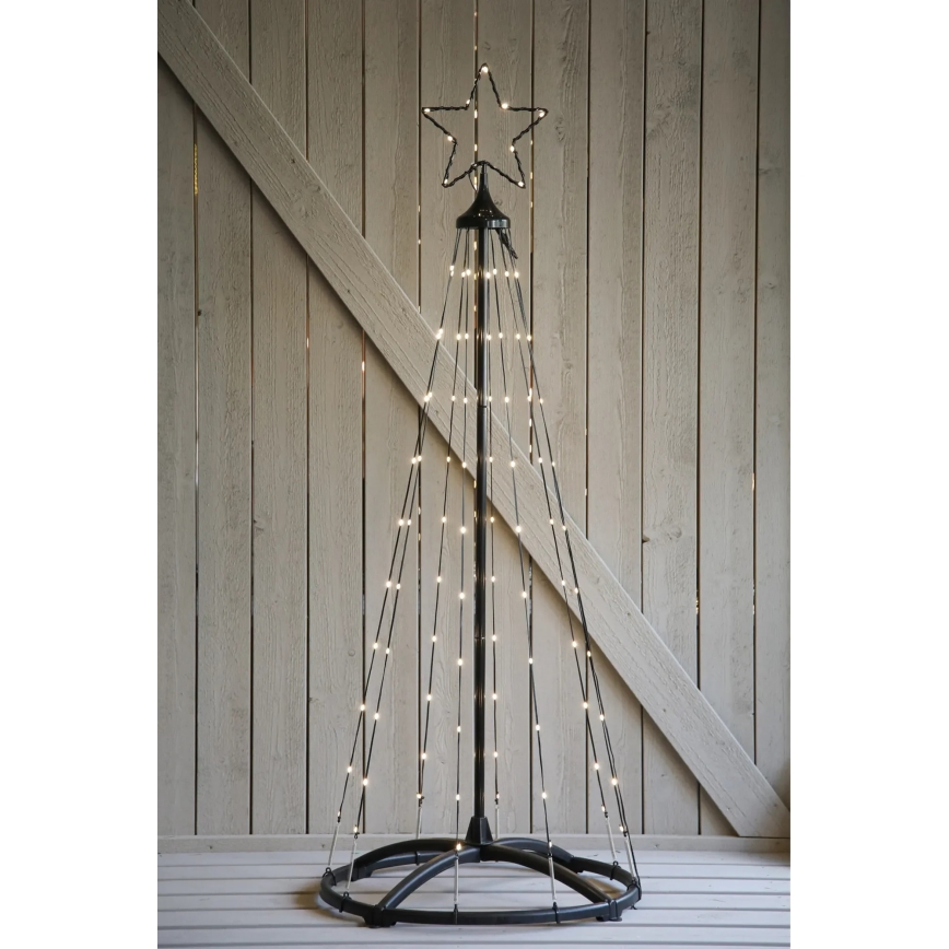 Markslöjd 706328 - Decorațiune LED de Crăciun pentru exterior ABETO 90xLED/2,7W/230V 1,2m IP44 negru