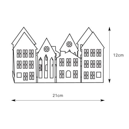 Markslöjd 706364 - Suport LED de Crăciun YORK 3xLED/0,1W/1xCR2032 negru
