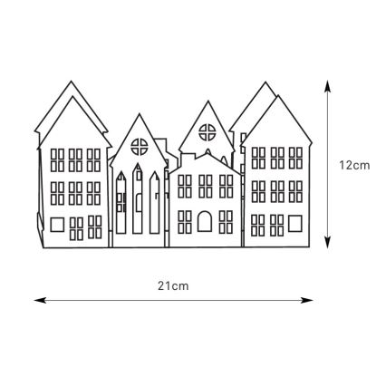 Markslöjd 706365 - Suport de Crăciun cu LED YORK 3xLED/0,1W/1xCR2032 gri