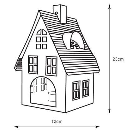 Markslöjd 706366 - Decorațiune de Crăciun LED LUTON LED/0,1W/1xCR2032 alb/negru
