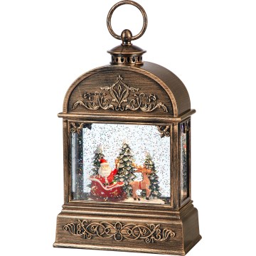 Markslöjd 706408 - Decorațiune de Crăciun LED JINGLE LED/0,5W/3xAA bronz/patină