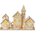 Markslöjd 706447 - Decorațiune LED de Crăciun VILLAGE LED/0,24W/2xAA placaj