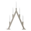 Markslöjd 706470 - Suport de lumânări de Crăciun BJURFORS 5xE10/3W/230V pin/bej